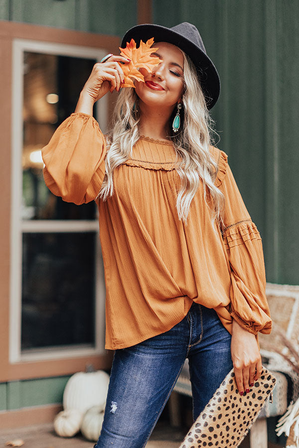 Starlight Swooning Shift Top In Pumpkin Image - 1