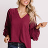 Sparks And Kisses Shift Top In Wine Image - 1