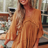 Estes Park Babydoll Top In Mustard Image - 1