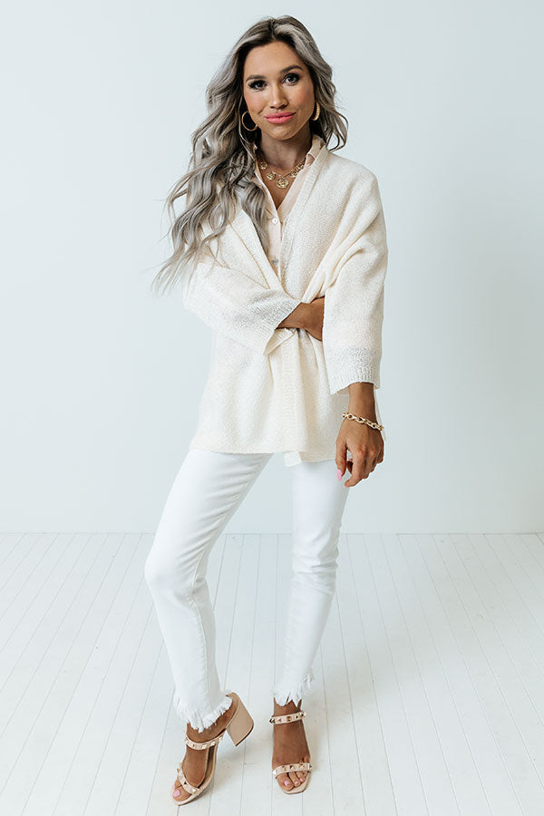 New Timezone Knit Cardigan In Cream