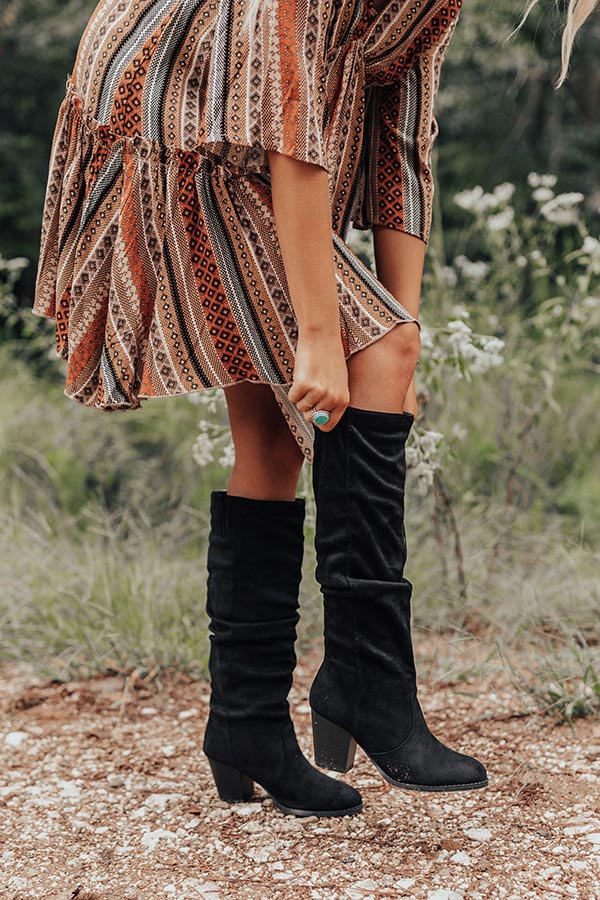 The Finch Knee High Boot In Black Image - 1