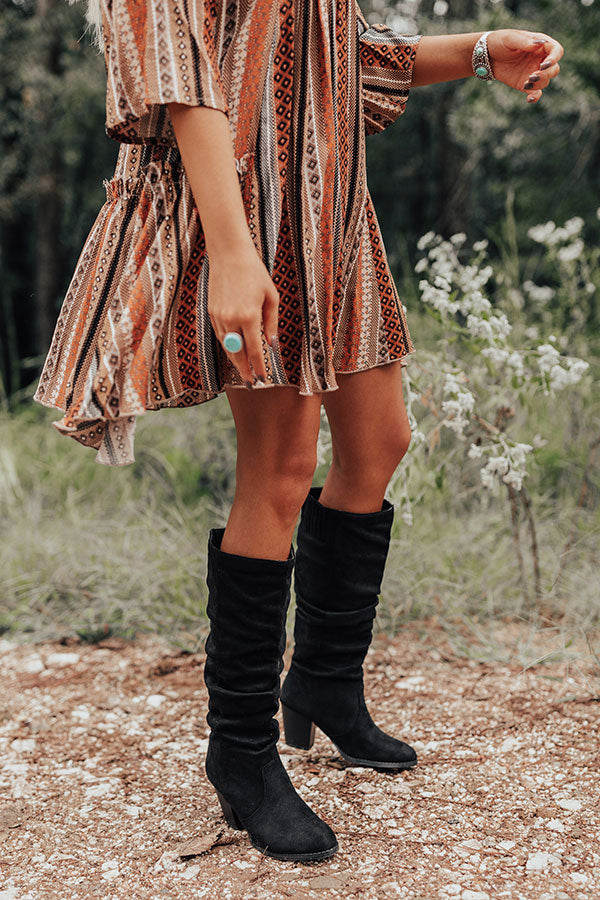 The Finch Knee High Boot In Black Image - 2