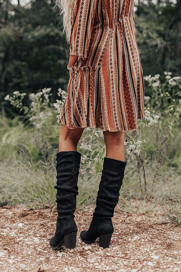 The Finch Knee High Boot In Black Image - 3