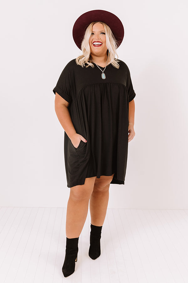 Holding Hands Babydoll Dress In Black Curves Image - 2