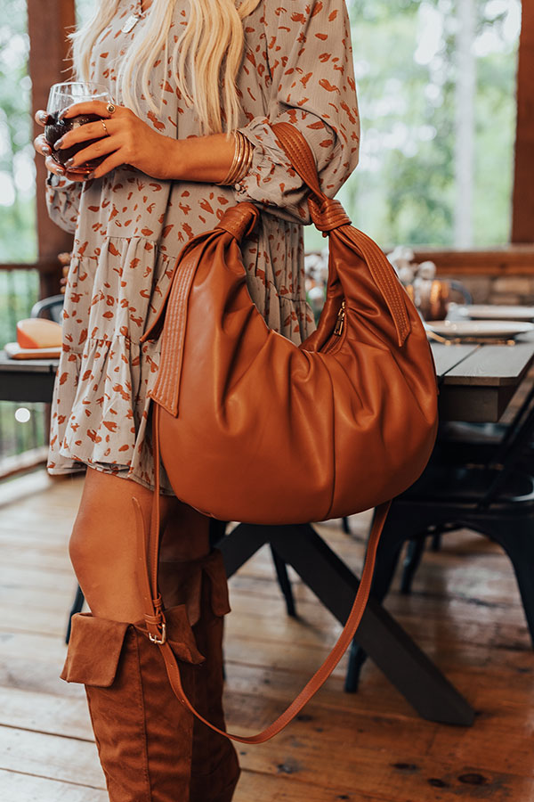 Big Cedar Weekend Faux Leather Tote In Maple