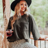 Cabin Life Sweatshirt In Olive Image - 1