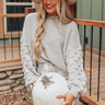 Pumpkin Weather Knit Sweater In Grey Image - 1