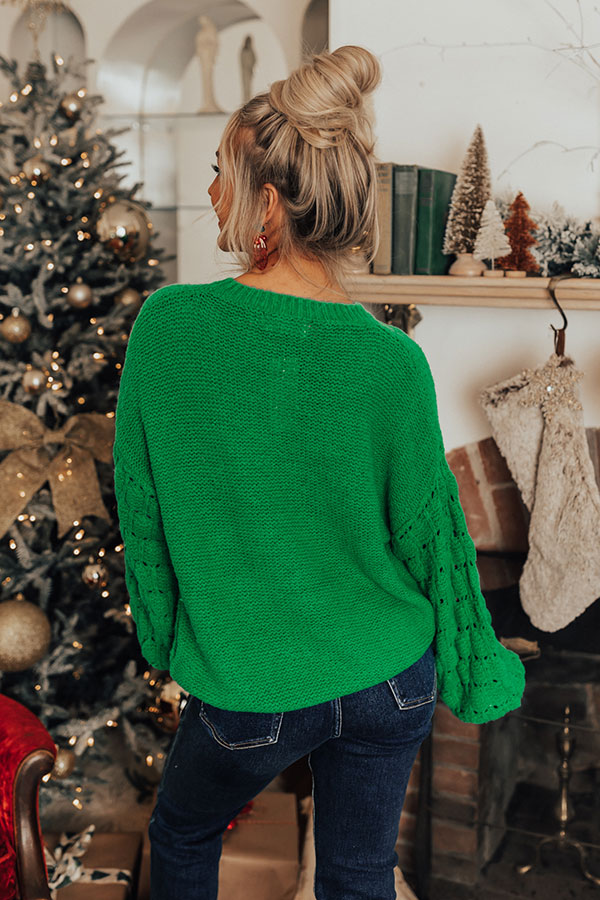 Campfire Crush Knit Sweater In Green Image - 5