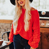 Campfire Crush Knit Sweater In Red Image - 1