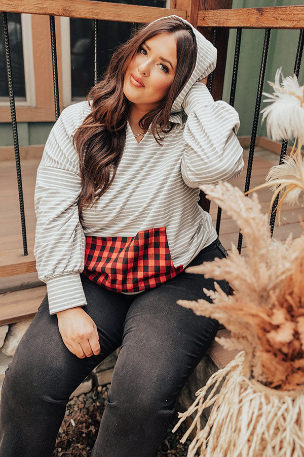 Chasing Cooler Weather Stripe Hoodie Curves Image - 2