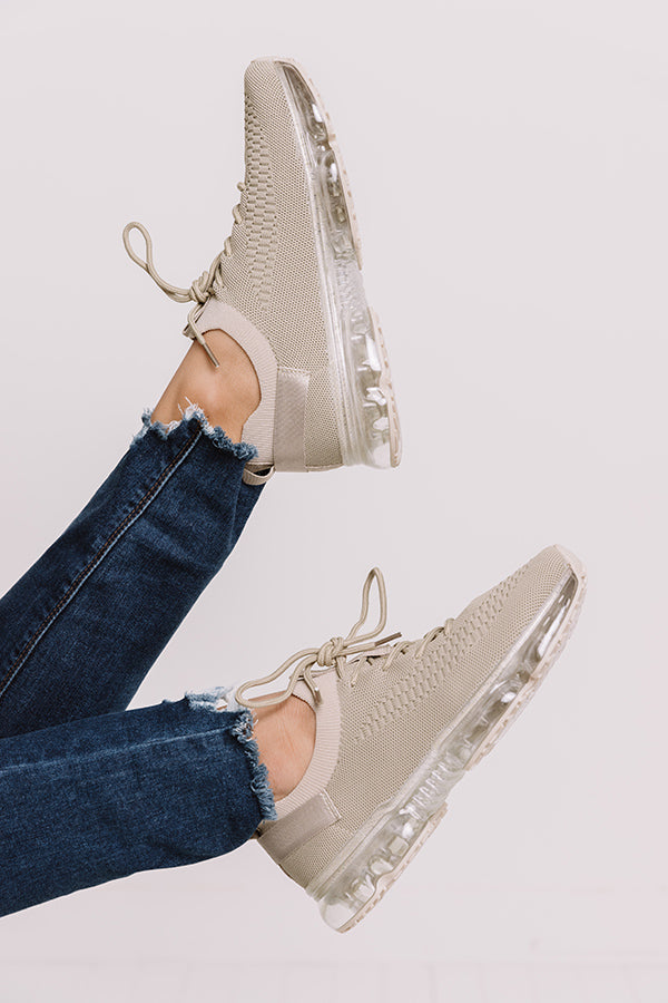 Running Free Sneaker In Taupe Image - 2