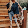 Cabin Life Sweatshirt In Navy Image - 1