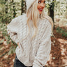 Autumn Air Cable Knit Sweater In Stone Image - 1