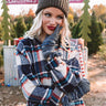 Vail Ski Trip Knit Gloves in Charcoal Image - 1