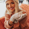 Cocoa Cloud Confetti Knit Tech Gloves in Stone Image - 1