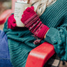 Vail Ski Trip Knit Gloves in Wine Image - 1