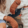 Cocoa Cloud Confetti Knit Tech Gloves in Rust Image - 1