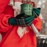 Winter Thrills Plaid Tech Gloves In Green Image - 1