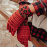 Beautiful Warmth Tech Gloves In Red Image - 1