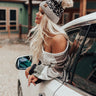Leopard Love Faux Fur Pom Beanie in Grey Image - 1