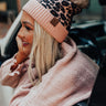 Leopard Love Faux Fur Pom Beanie in Pink Image - 1