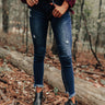 The Gill Midrise Distressed Ankle Skinny Image - 1