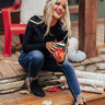 Vermont Fall Ribbed Top In Black Image - 1