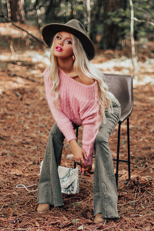 Snuggle Up Buttercup Knit Sweater In Blush Image - 1