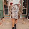 Coffee Until Cocktails Satin Midi in Warm Taupe Image - 1