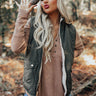 Blue Ridge Weekend Sherpa Lined Vest In Army Green Image - 1