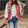 Blue Ridge Weekend Sherpa Lined Vest In Rose Image - 1