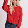 Cider Snuggles Knit Sweater In Red Image - 1