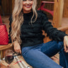 Cozy With Coffee Fringe Sweater In Black Image - 1