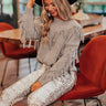 On The Fringe Knit Sweater In Grey Image - 1