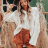 Along The Pines Cable Knit Sweater In Ivory Image - 1