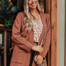 Wine In Winter Park Light Weight Coat In Rustic Rose Image - 1