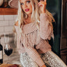 Lost In Cuddles Chenille Fringe Sweater In Blush Image - 1
