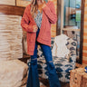 Nothing But The Best Cable Knit Cardigan In Rose Image - 1