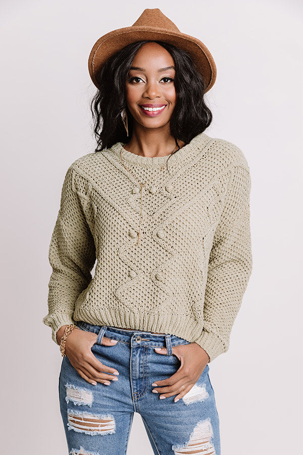 Cider Snuggles Knit Sweater In Pear Image - 1