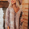 Runaway Fabulous Snake Print Shift Top in Dusty Purple Image - 1