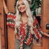 Notoriously Chic Snake Print Tie Top in Rust Image - 1
