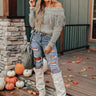 Lost In Cuddles Chenille Fringe Sweater In Pear Image - 1