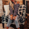 Along The Pines Cable Knit Sweater In Navy Image - 1