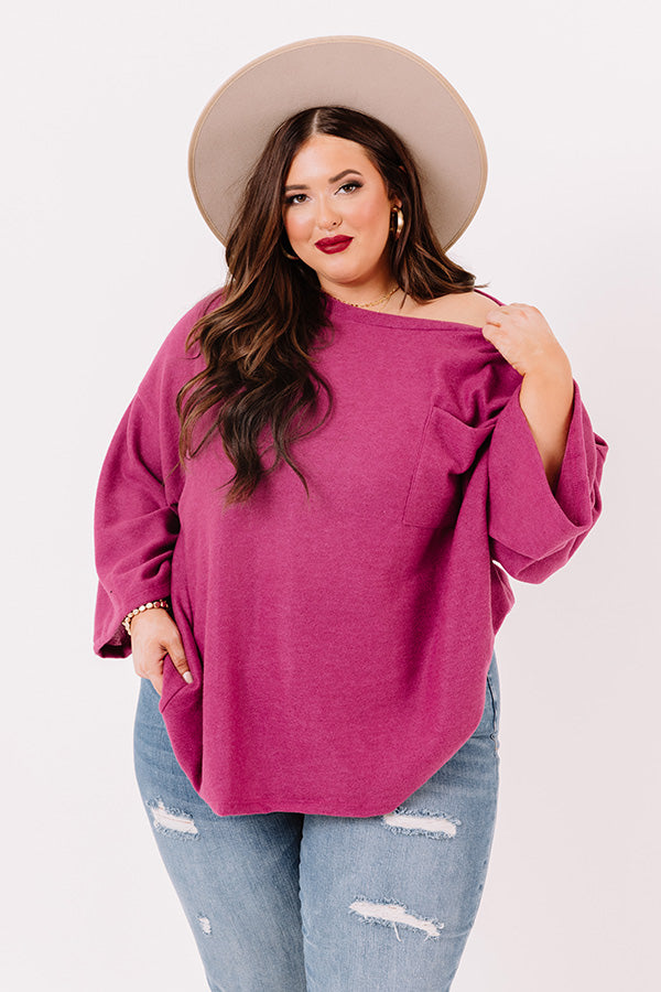 Cabin Life Sweatshirt In Orchid   Curves Image - 3