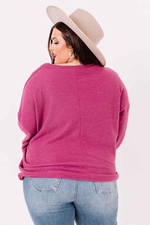 Cabin Life Sweatshirt In Orchid   Curves Image - 4