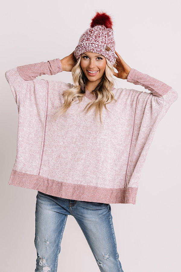 Cozy Flow Shift Top In Wine Image - 1