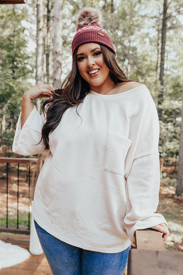 Cabin life Sweatshirt In Cream Curves Image - 1