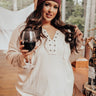 Hidden Trail Henley Top In Birch   Curves Image - 1