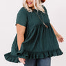 Kisses In Capri Babydoll Top In Teal Curves Image - 1