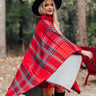 Picking Apples Plaid Poncho Image - 1